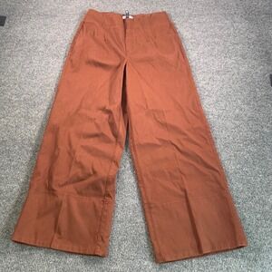 Spanx Wide Leg Crop Pants Cottagecore High Rise Size Medium Stretch Twill